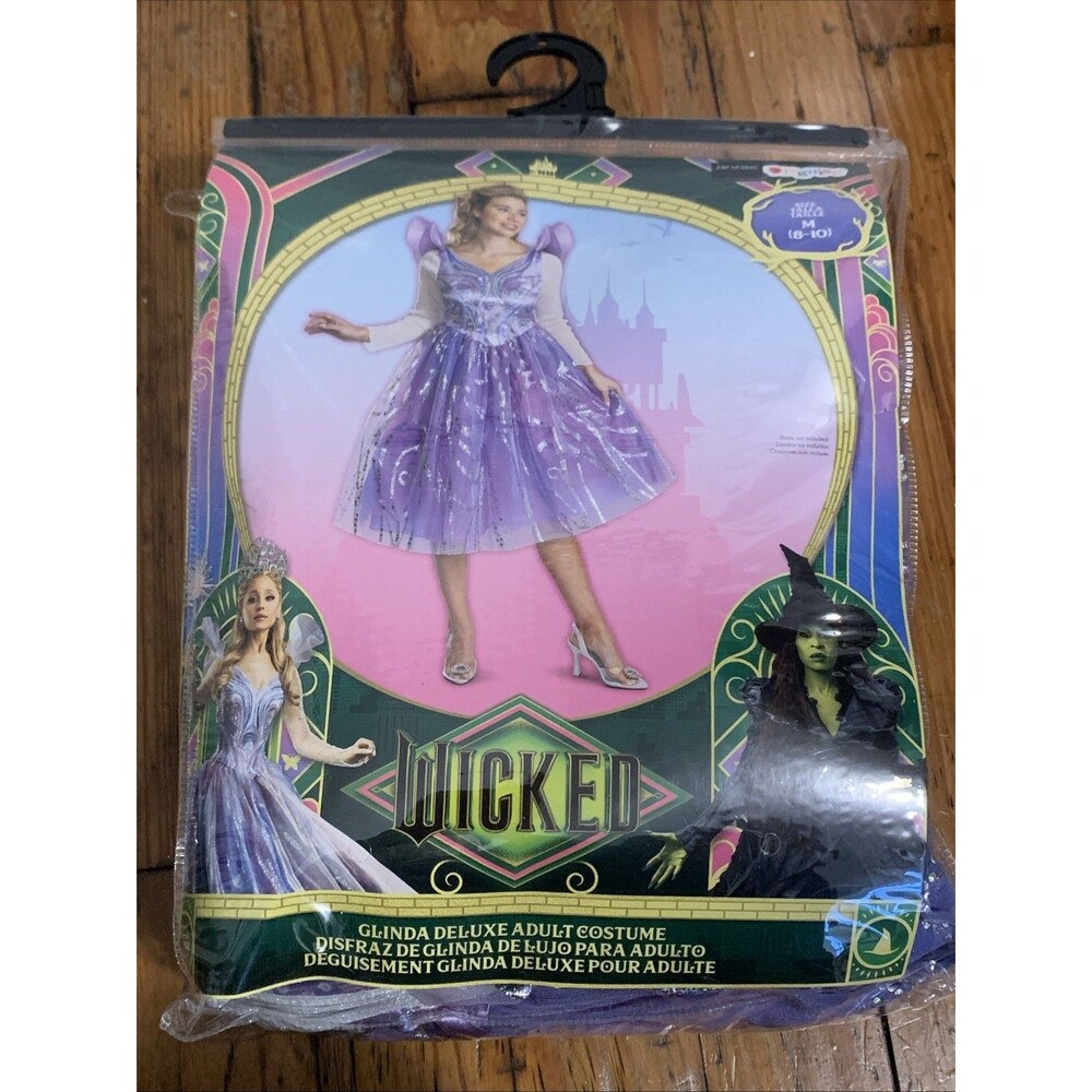 New Wicked Movie Deluxe Glinda Costume Adult M Cosplay Musical Halloween
